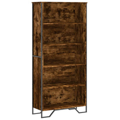 vidaXL Book Cabinet Smoked Oak 80x31x169 cm Engineered wood 2