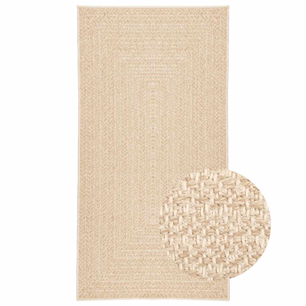 vidaXL Rug ZIZUR Beige 60x110 cm Jute Look Indoor and Outdoor 4