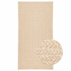 vidaXL Rug ZIZUR Beige 60x110 cm Jute Look Indoor and Outdoor 4