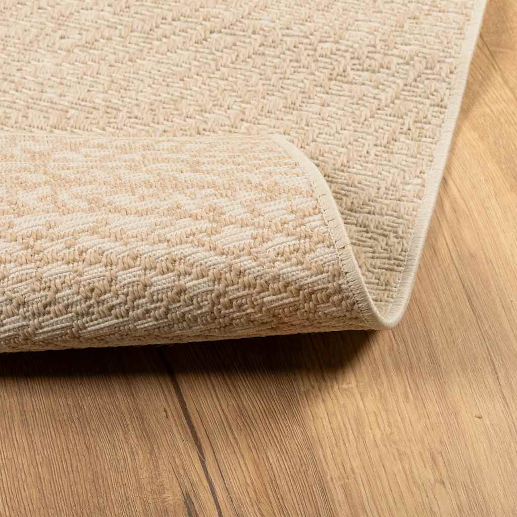 vidaXL Rug ZIZUR Beige 60x110 cm Jute Look Indoor and Outdoor 4