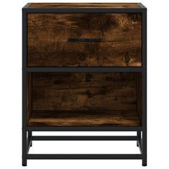vidaXL Bedside Cabinet Smoked Oak 40x31x50 cm Engineered Wood 5