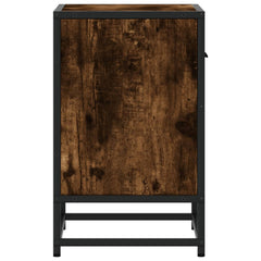 vidaXL Bedside Cabinet Smoked Oak 40x31x50 cm Engineered Wood 6