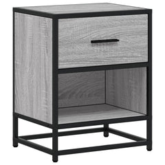 vidaXL Bedside Cabinet Grey Sonoma 40x31x50 cm Engineered Wood 2