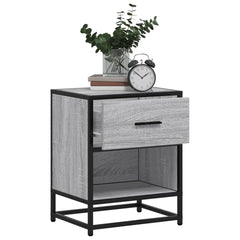 vidaXL Bedside Cabinet Grey Sonoma 40x31x50 cm Engineered Wood 4