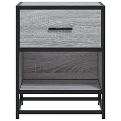 vidaXL Bedside Cabinet Grey Sonoma 40x31x50 cm Engineered Wood 5