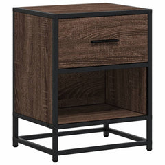 vidaXL Bedside Cabinet Brown Oak 40x31x50 cm Engineered Wood 2