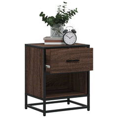 vidaXL Bedside Cabinet Brown Oak 40x31x50 cm Engineered Wood 4