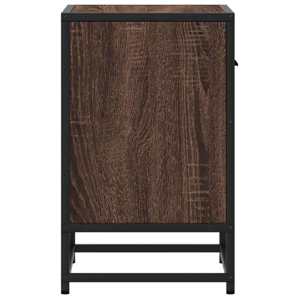vidaXL Bedside Cabinet Brown Oak 40x31x50 cm Engineered Wood 6