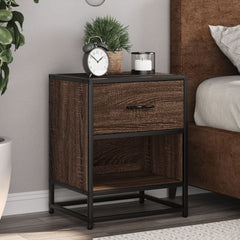 vidaXL Bedside Cabinet Brown Oak 40x31x50 cm Engineered Wood 1