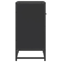 vidaXL Bedside Cabinet Black 60x31x60 cm Engineered Wood and Metal 6