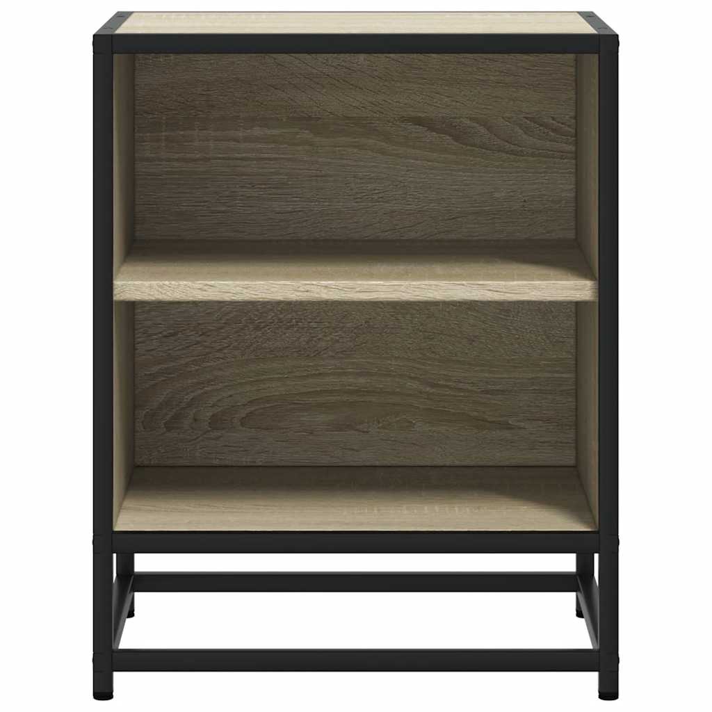 vidaXL Bedside Cabinets 2 pcs Sonoma Oak 40x31x50 cm Engineered Wood and Metal 5