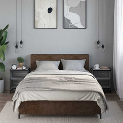 vidaXL Bedside Cabinets 2 pcs Grey Sonoma 40x31x50 cm Engineered Wood and Metal 3