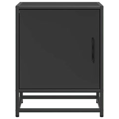 vidaXL Bedside Cabinets 2 pcs Black 40x31x50 cm Engineered Wood and Metal 5