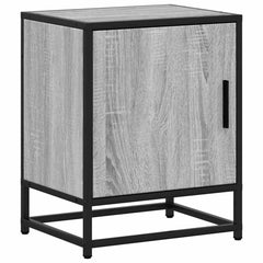 vidaXL Bedside Cabinet Grey Sonoma 40x31x50 cm Engineered Wood and Metal 2