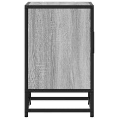 vidaXL Bedside Cabinet Grey Sonoma 40x31x50 cm Engineered Wood and Metal 6