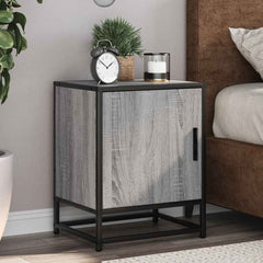 vidaXL Bedside Cabinets 2 pcs Grey Sonoma 40x31x50 cm Engineered Wood and Metal 1
