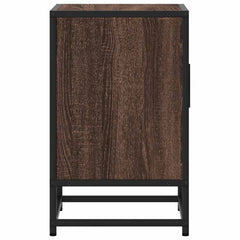 vidaXL Bedside Cabinet Brown Oak 40x31x50 cm Engineered Wood and Metal 6