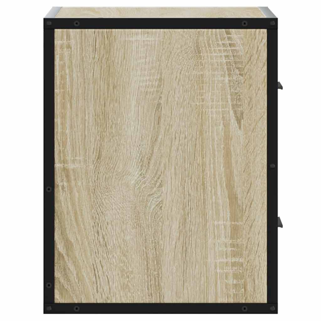 vidaXL Wall-mounted Bedside Cabinet Sonoma Oak 40x31x39.5 cm 6