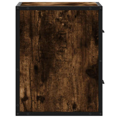 vidaXL Wall-mounted Bedside Cabinet Smoked Oak 40x31x39.5 cm 6