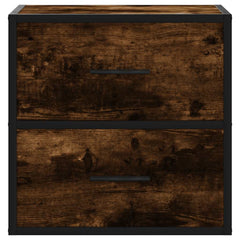 vidaXL Wall-mounted Bedside Cabinets 2 pcs Smoked Oak 40x31x39.5 cm 5