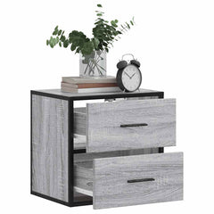 vidaXL Wall-mounted Bedside Cabinets 2 pcs Grey Sonoma 40x31x39.5 cm 4
