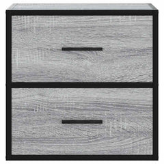 vidaXL Wall-mounted Bedside Cabinets 2 pcs Grey Sonoma 40x31x39.5 cm 5
