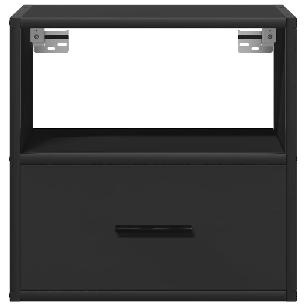 vidaXL Wall-mounted Bedside Cabinet Black 40x31x39.5 cm 6