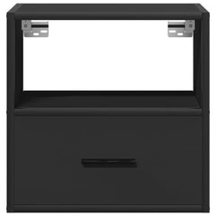 vidaXL Wall-mounted Bedside Cabinet Black 40x31x39.5 cm 6