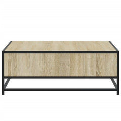 vidaXL Coffee Table Sonoma Oak 80x80x30 cm Engineered Wood and Metal 6
