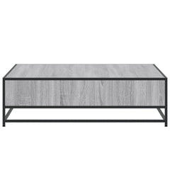 vidaXL Coffee Table Grey Sonoma 100x100x30 cm Engineered Wood and Metal 6