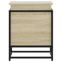 vidaXL Storage Box with Lid Sonoma Oak 40x40x51.5 cm Engineered Wood 4