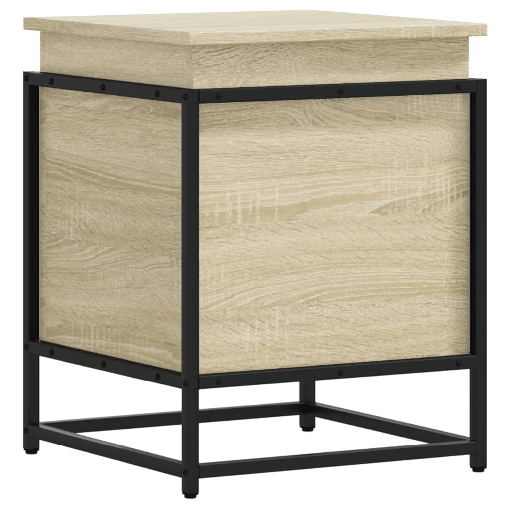 vidaXL Storage Box with Lid Sonoma Oak 40x40x51.5 cm Engineered Wood 6