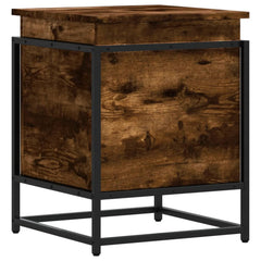vidaXL Storage Box with Lid Smoked Oak 40x40x51.5 cm Engineered Wood 2