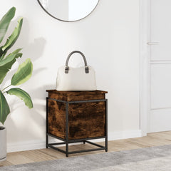 vidaXL Storage Box with Lid Smoked Oak 40x40x51.5 cm Engineered Wood 3