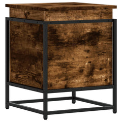 vidaXL Storage Box with Lid Smoked Oak 40x40x51.5 cm Engineered Wood 6