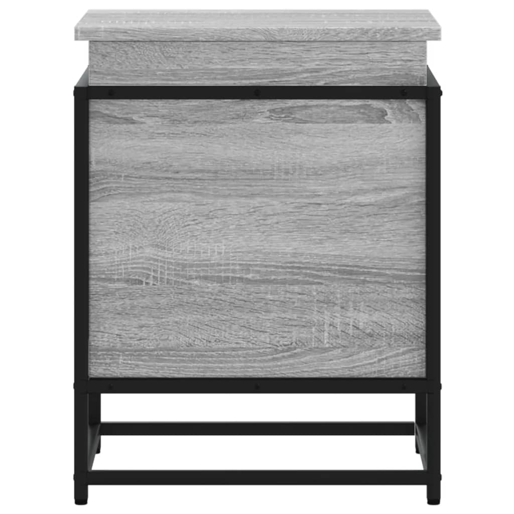 vidaXL Storage Box with Lid Grey Sonoma 40x40x51.5 cm Engineered Wood 4