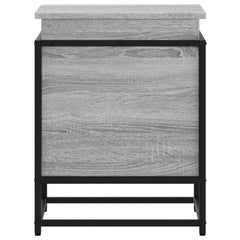 vidaXL Storage Box with Lid Grey Sonoma 40x40x51.5 cm Engineered Wood 4