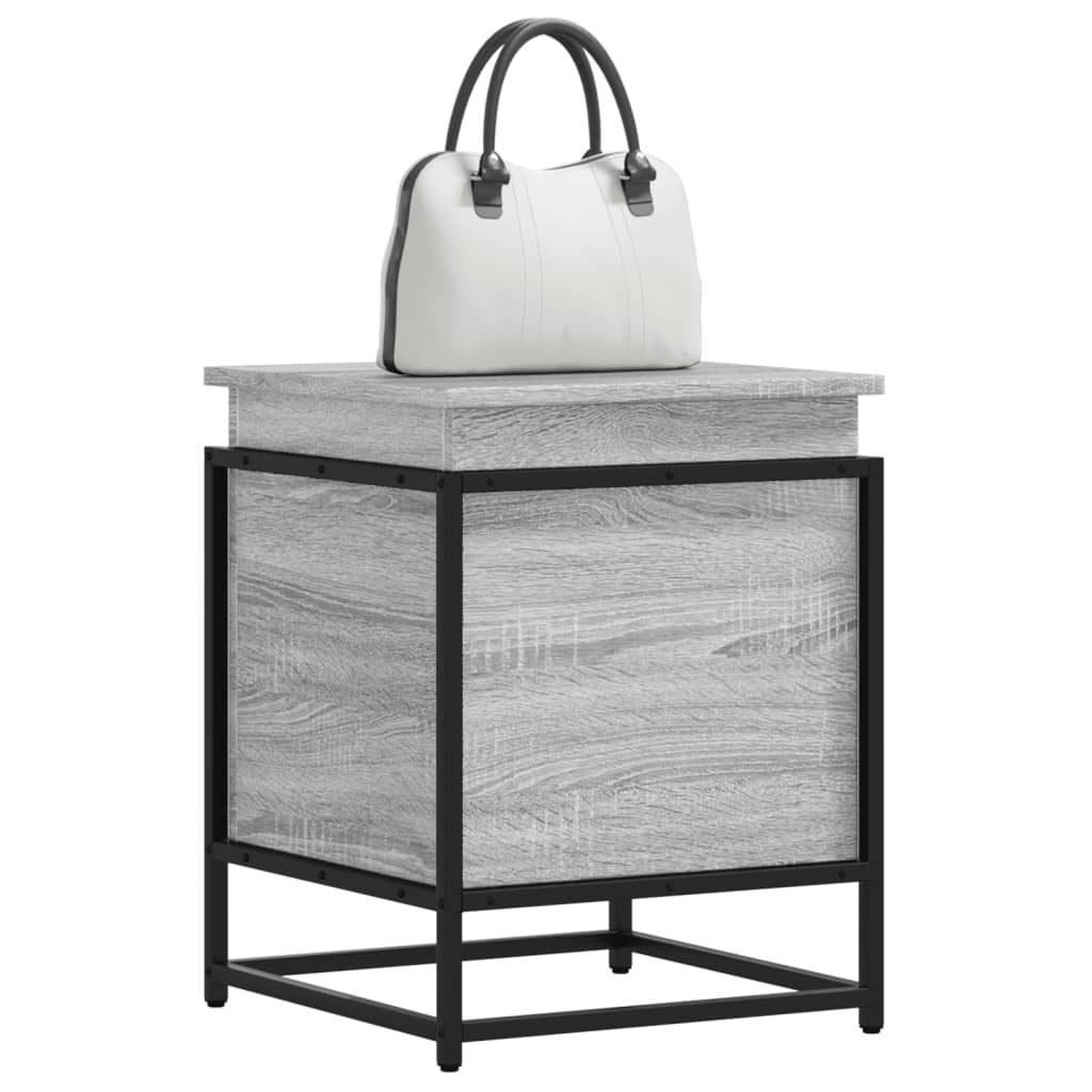 vidaXL Storage Box with Lid Grey Sonoma 40x40x51.5 cm Engineered Wood 1