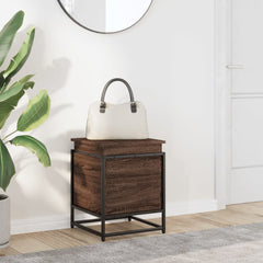 vidaXL Storage Box with Lid Brown Oak 40x40x51.5 cm Engineered Wood 3