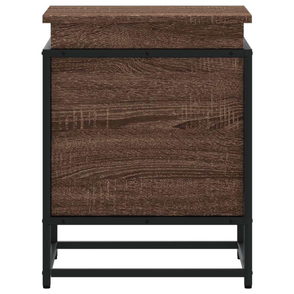 vidaXL Storage Box with Lid Brown Oak 40x40x51.5 cm Engineered Wood 5