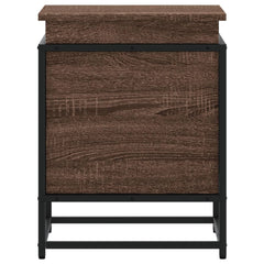 vidaXL Storage Box with Lid Brown Oak 40x40x51.5 cm Engineered Wood 5