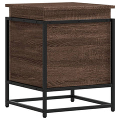 vidaXL Storage Box with Lid Brown Oak 40x40x51.5 cm Engineered Wood 6
