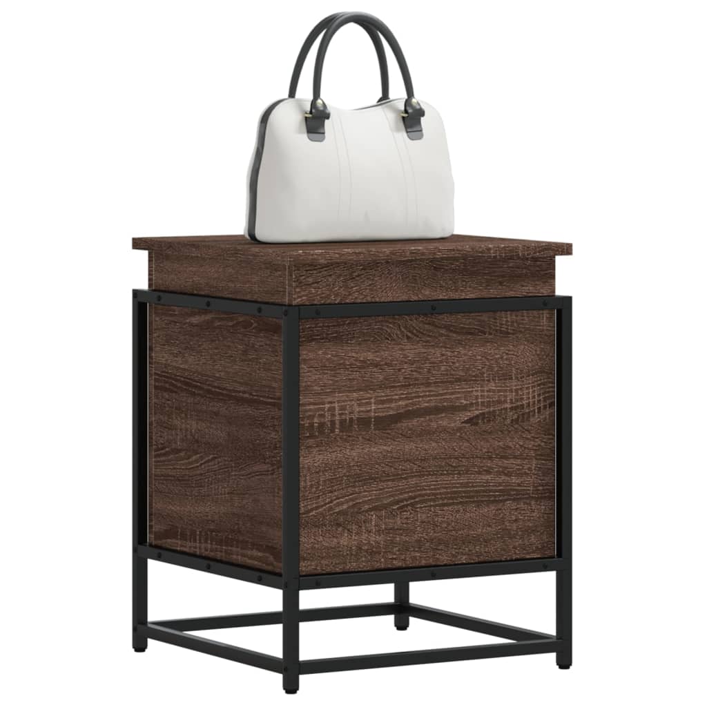 vidaXL Storage Box with Lid Brown Oak 40x40x51.5 cm Engineered Wood 1