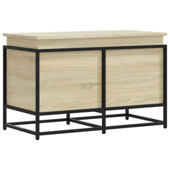 vidaXL Storage Box with Lid Sonoma Oak 80x40x51.5 cm Engineered Wood 2