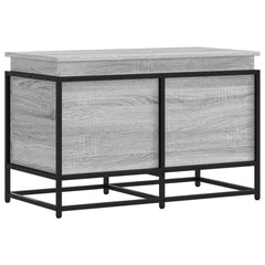 vidaXL Storage Box with Lid Grey Sonoma 80x40x51.5 cm Engineered Wood 6