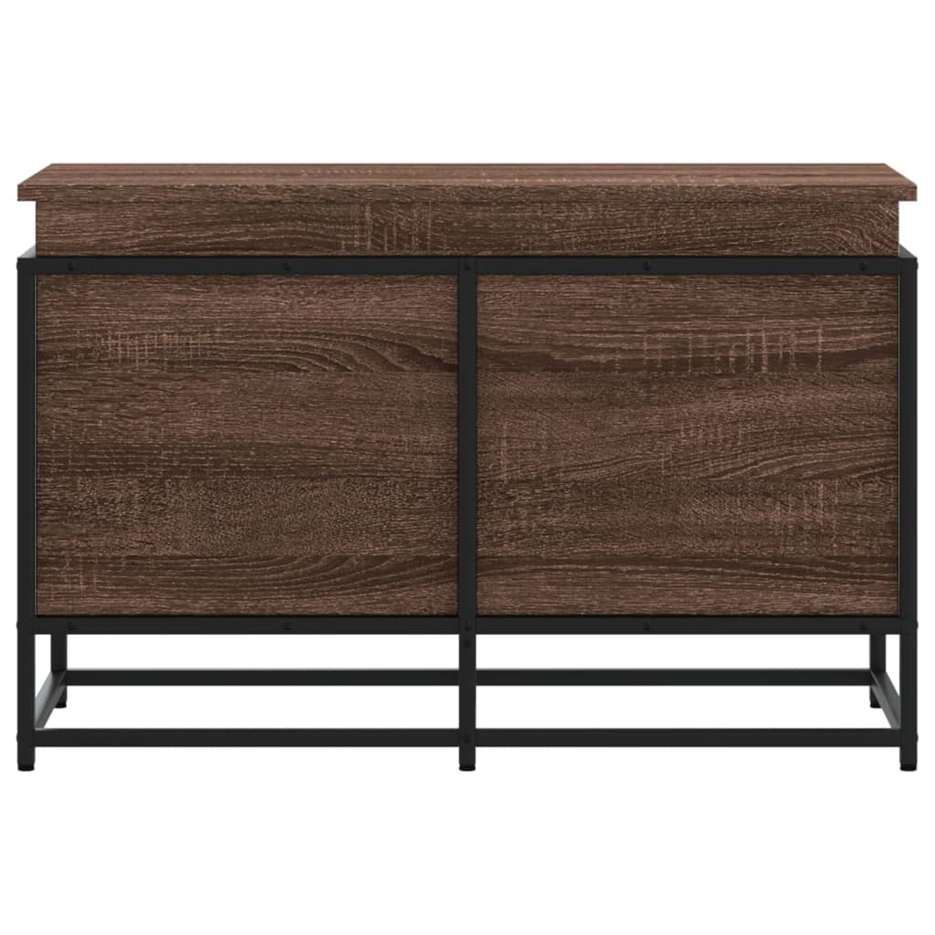 vidaXL Storage Box with Lid Brown Oak 80x40x51.5 cm Engineered Wood 4