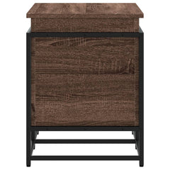 vidaXL Storage Box with Lid Brown Oak 80x40x51.5 cm Engineered Wood 5
