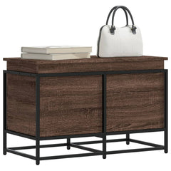 vidaXL Storage Box with Lid Brown Oak 80x40x51.5 cm Engineered Wood 1