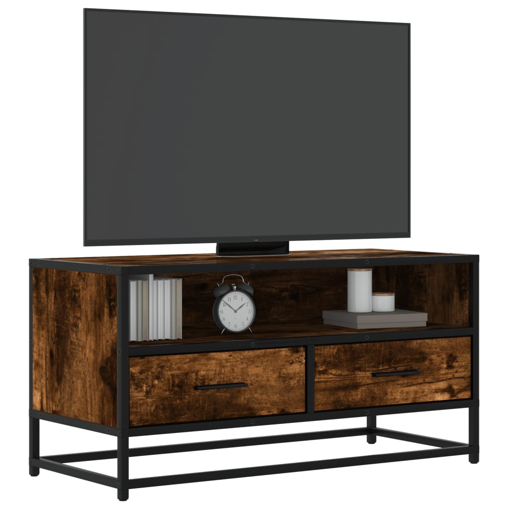 vidaXL TV Cabinet 80x34.5x40 cm Engineered Wood and Metal