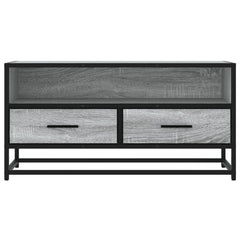vidaXL TV Cabinet Grey Sonoma 80x34.5x40 cm Engineered Wood and Metal 4